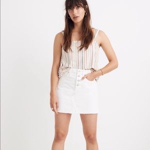 NWT madewell rigid denim aline denim skirt 25